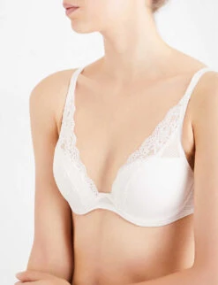 Passionata Brooklyn Stretch-mesh Plunge Bra -Ted Bakee Fashion Shop 109 73048496 P57010 PEARL ALT02
