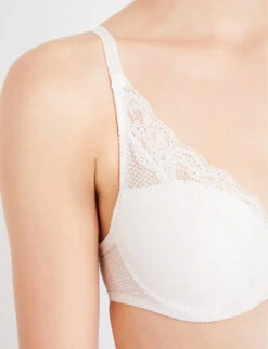 Passionata Brooklyn Stretch-mesh Plunge Bra -Ted Bakee Fashion Shop 109 73048496 P57010 PEARL ALT04