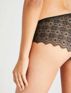 Passionata Georgia Stretch-lace Hipster Briefs -Ted Bakee Fashion Shop 109 85077348 P76940 BLACK ALT04