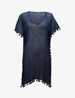 Seafolly Amnesia Crinkled-cotton Kaftan