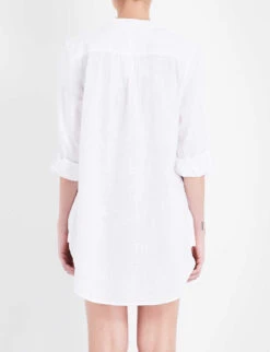 Seafolly Boyfriend Cotton Beach Shirt -Ted Bakee Fashion Shop 186 3000714 52815TO WHITE ALT02