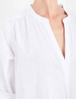 Seafolly Boyfriend Cotton Beach Shirt -Ted Bakee Fashion Shop 186 3000714 52815TO WHITE ALT04