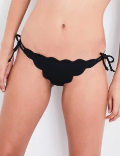 Marysia Mott Scalloped Bikini Bottoms -Ted Bakee Fashion Shop 186 3004602 SB077 BLACK ALT03