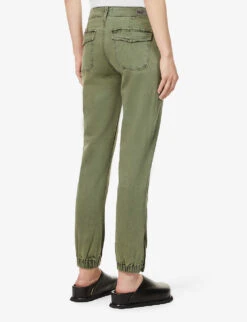 Paige Mayslie High-rise Woven Jogging Bottoms -Ted Bakee Fashion Shop 188 3002369 5092B10 VINTAGEIVYGREEN ALT03