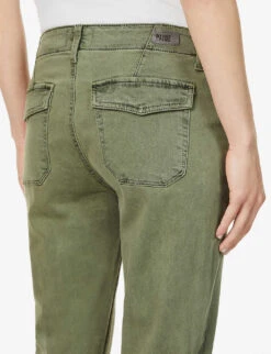 Paige Mayslie High-rise Woven Jogging Bottoms -Ted Bakee Fashion Shop 188 3002369 5092B10 VINTAGEIVYGREEN ALT04