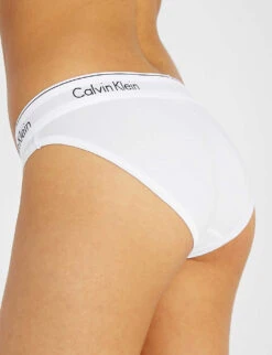 Calvin Klein Modern Stretch-cotton Bikini Briefs -Ted Bakee Fashion Shop 212 3003262 F3787E 100WHITE ALT02