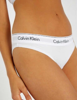 Calvin Klein Modern Stretch-cotton Bikini Briefs -Ted Bakee Fashion Shop 212 3003262 F3787E 100WHITE ALT03