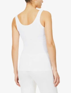 HANRO Soft Touch Stretch-microfibre Top -Ted Bakee Fashion Shop 218 20581756FEELING WHT WHITWHITE ALT02