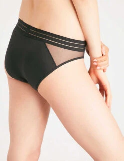 MAISON LEJABY NUFIT Mesh Bikini Briefs -Ted Bakee Fashion Shop 218 3005182 171263 BLACK ALT04