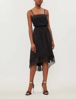 Zadig & Voltaire Joslin Silk Jacquard Skirt -Ted Bakee Fashion Shop 669 10175 PWGCP0302F NOIR ALT01