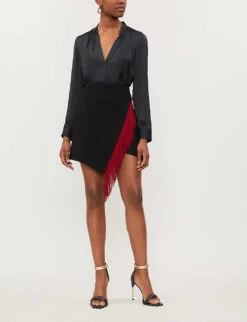 Zadig & Voltaire Satin Top -Ted Bakee Fashion Shop 669 10175 PWGCP3201F NOIR ALT01