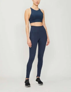 Girlfriend Collective Compressive 7/8 High-rise Stretch-jersey Leggings -Ted Bakee Fashion Shop R00037906 MIDNIGHT ALT01