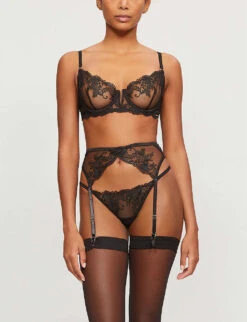 BLUEBELLA Marseille Stretch-lace Briefs 7 BLUEBELLA Marseille Stretch-lace Briefs -Ted Bakee Fashion Shop R00068026 BLACK ALT01