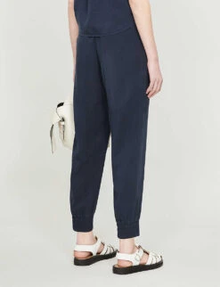 Easy Cropped High-rise Woven Jogging Bottoms -Ted Bakee Fashion Shop R00105080 ENDLESSSEA ALT02