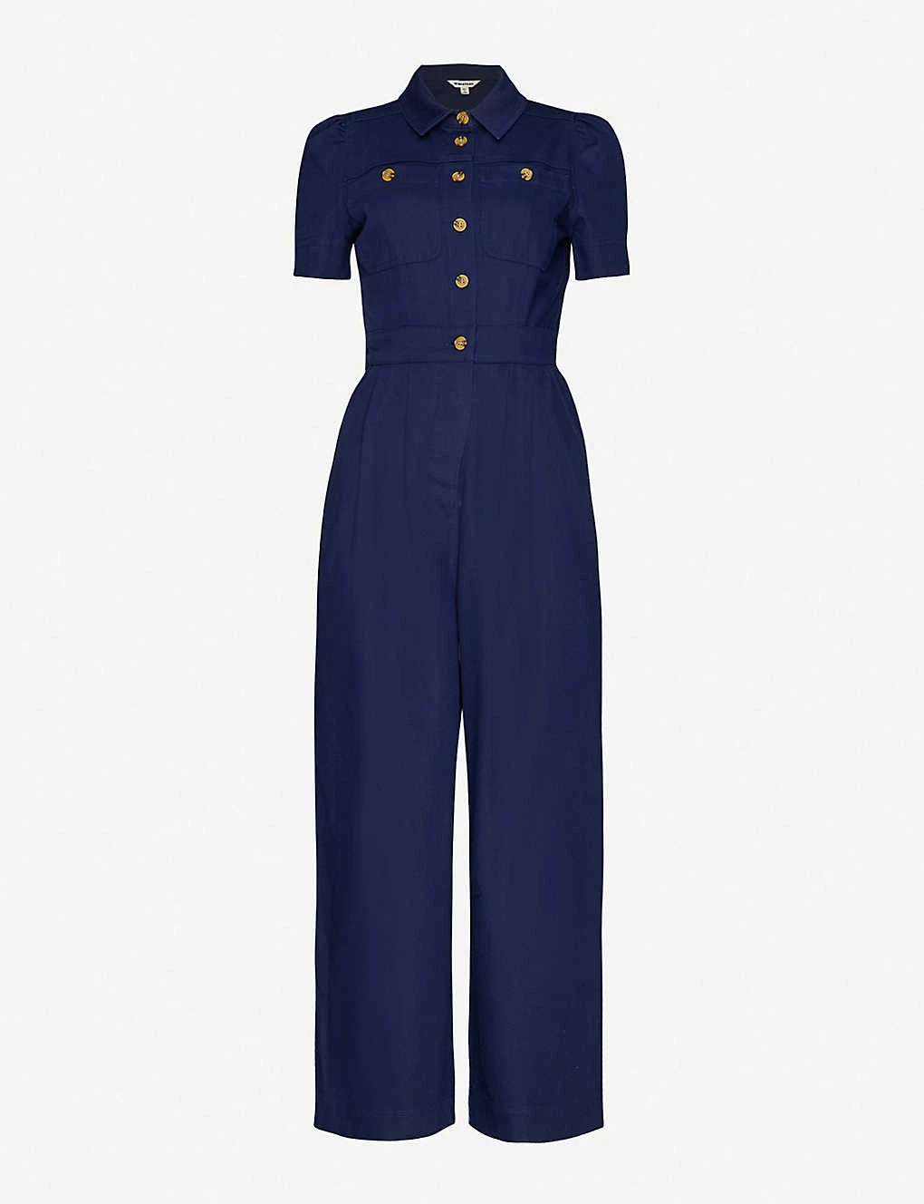 Whistles Emma Cotton-blend Jumpsuit 1 Whistles Emma Cotton-blend Jumpsuit
