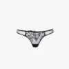 AGENT PROVOCATEUR Ozella Floral-embroidered Low-rise Tulle Briefs