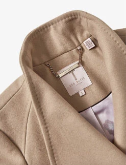 Ted Baker Rytaa Wrap Wool-blend Coat -Ted Bakee Fashion Shop R03640583 CAMEL ALT04