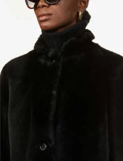 Joseph Britanny Reversible Shearling Coat -Ted Bakee Fashion Shop R03658531 BLACK ALT03