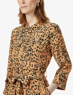 Whistles Animal-print Woven Jumpsuit -Ted Bakee Fashion Shop R03676904 MULTICOLOUR ALT03