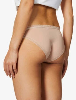 Calvin Klein Bottoms Up Mid-rise Stretch-jersey Briefs -Ted Bakee Fashion Shop R03703749 HONEYALMOND ALT03