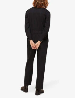 Whistles Ultimate Utility Cotton-blend Jumpsuit 7 Whistles Ultimate Utility Cotton-blend Jumpsuit -Ted Bakee Fashion Shop R03711769 BLACK ALT02