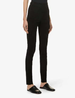Joseph High-rise Suede Leggings -Ted Bakee Fashion Shop R03748266 BLACK ALT02