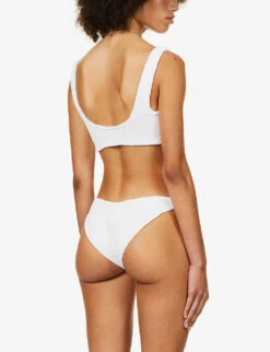 Xandra Crinkled Bikini Set -Ted Bakee Fashion Shop R03756655 S WHITE ALT03