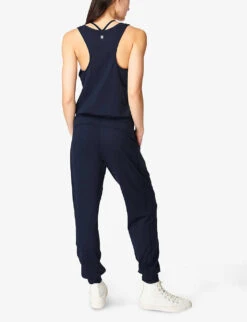 Sweaty Betty Gary Relaxed-fit Stretch-woven Jumpsuit -Ted Bakee Fashion Shop R03763603 NAVYBLUE ALT02