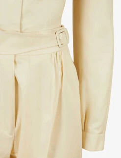 Pre-loved Aquascutum Cotton-blend Two-piece Set -Ted Bakee Fashion Shop R03773975 CREAM ALT02