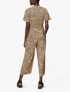 Whistles Bark-print Woven Jumpsuit -Ted Bakee Fashion Shop R03787462 MULTICOLOURED ALT02