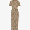 Whistles Bark-print Woven Jumpsuit