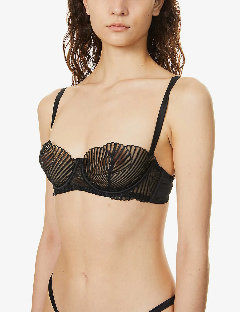 Athena Semi-sheer Stretch-woven Balconette Bra 5 Athena Semi-sheer Stretch-woven Balconette Bra - Image 5
