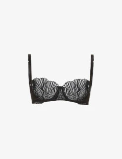 Athena Semi-sheer Stretch-woven Balconette Bra