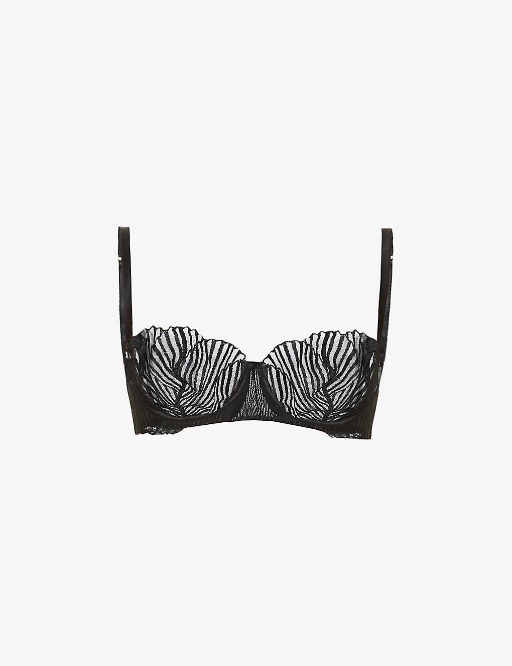 Athena Semi-sheer Stretch-woven Balconette Bra 1 Athena Semi-sheer Stretch-woven Balconette Bra