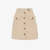 Whistles High-waist Linen Mini Skirt