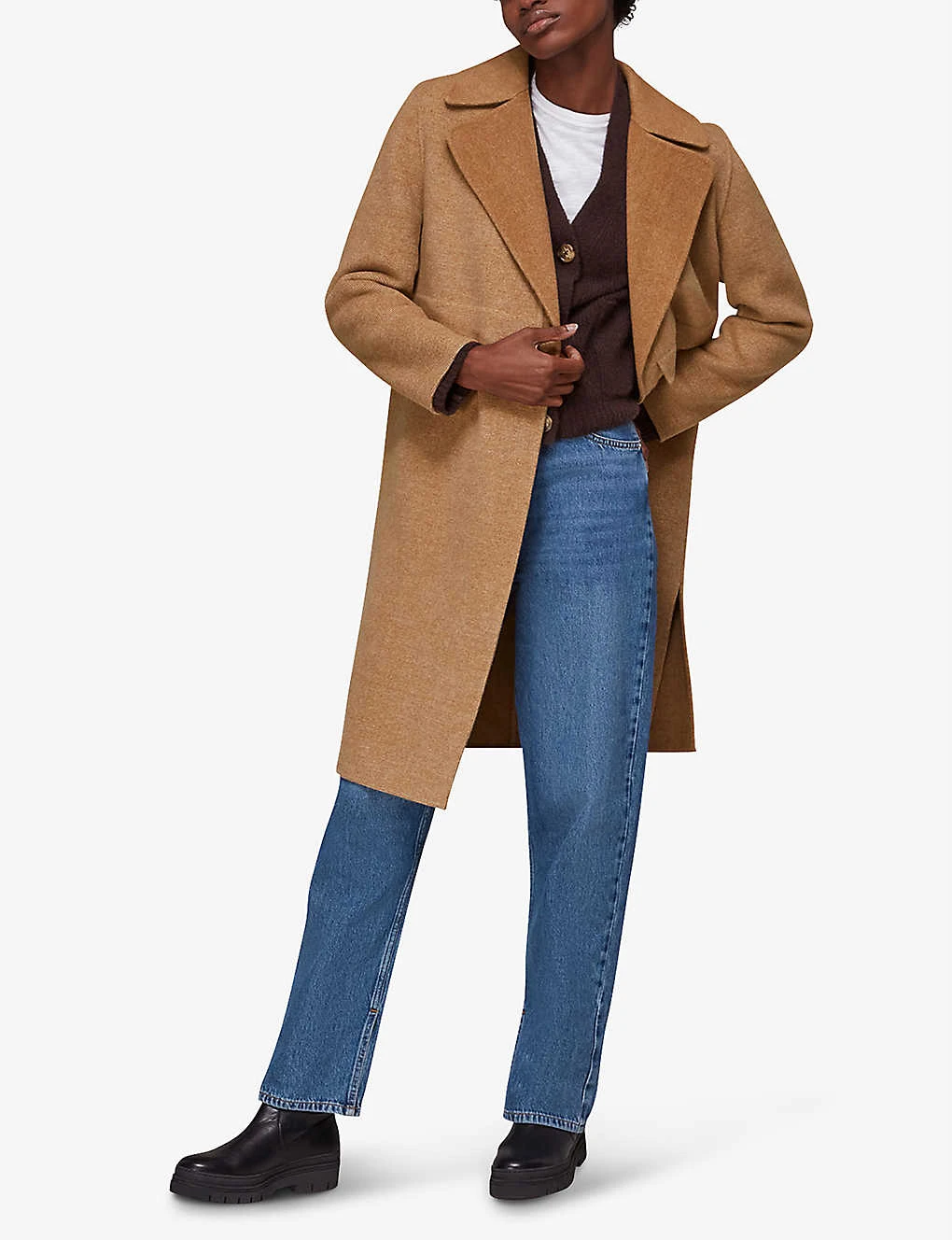 Whistles Yasmin Double-faced Wool-blend Coat 2 Whistles Yasmin Double-faced Wool-blend Coat - Image 2