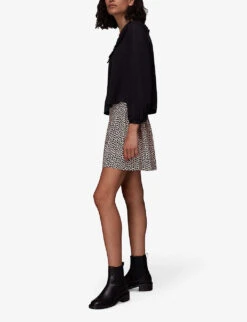 Whistles Heart-print High-rise Woven Mini Skirt 10 Whistles Heart-print High-rise Woven Mini Skirt -Ted Bakee Fashion Shop R03838091 MULTICOLOURED ALT04
