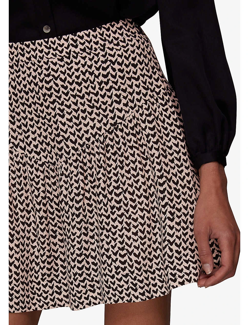 Whistles Heart-print High-rise Woven Mini Skirt 6 Whistles Heart-print High-rise Woven Mini Skirt - Image 6