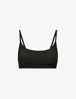 Scoop-neck Stretch-cotton Bralette