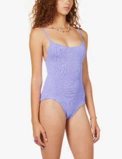 Pamela Scoop-neck Swimsuit -Ted Bakee Fashion Shop R03841051 LILAC ALT02