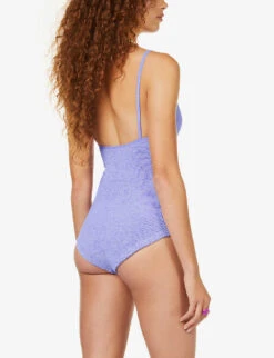 Pamela Scoop-neck Swimsuit -Ted Bakee Fashion Shop R03841051 LILAC ALT03