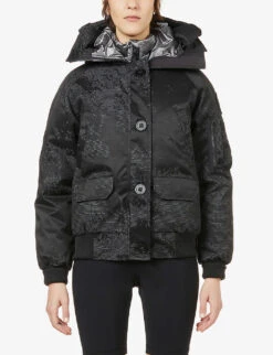 Canada Goose Chilliwack Hooded Shell-down Bomber Jacket -Ted Bakee Fashion Shop R03845804 DRIFTINGICEBLACKRFLCT ALT02
