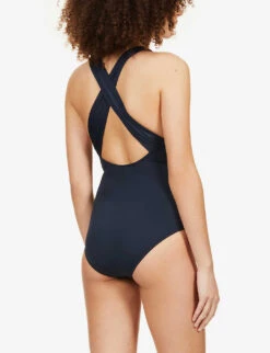 Seafolly Collective V-neck Stretch-recycled Nylon Swimsuit 8 Seafolly Collective V-neck Stretch-recycled Nylon Swimsuit -Ted Bakee Fashion Shop R03854728 TRUENAVY ALT03