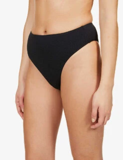 Seafolly Sea Dive High-rise Bikini Bottom -Ted Bakee Fashion Shop R03854737 BLACK ALT02
