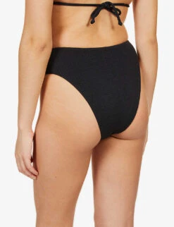Seafolly Sea Dive High-rise Bikini Bottom -Ted Bakee Fashion Shop R03854737 BLACK ALT03