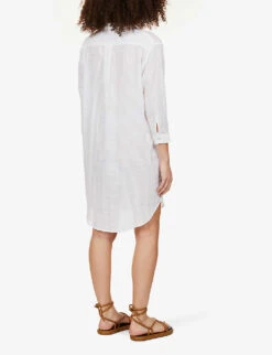 Seafolly Boheme Striped-pattern Cotton Cover-up -Ted Bakee Fashion Shop R03854739 WHITE ALT03