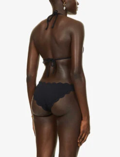 Marysia Broadway Scallop-edged Bikini Top -Ted Bakee Fashion Shop R03872308 BLACK ALT03