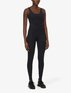 Girlfriend Collective Scoop-neck Stretch-recycled Polyester Unitard 7 Girlfriend Collective Scoop-neck Stretch-recycled Polyester Unitard -Ted Bakee Fashion Shop R03878906 BLACK ALT02