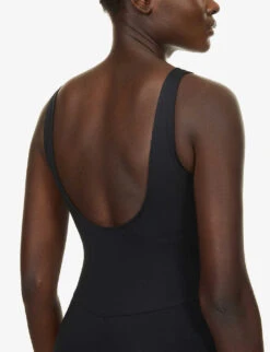 Girlfriend Collective Scoop-neck Stretch-recycled Polyester Unitard 9 Girlfriend Collective Scoop-neck Stretch-recycled Polyester Unitard -Ted Bakee Fashion Shop R03878906 BLACK ALT04