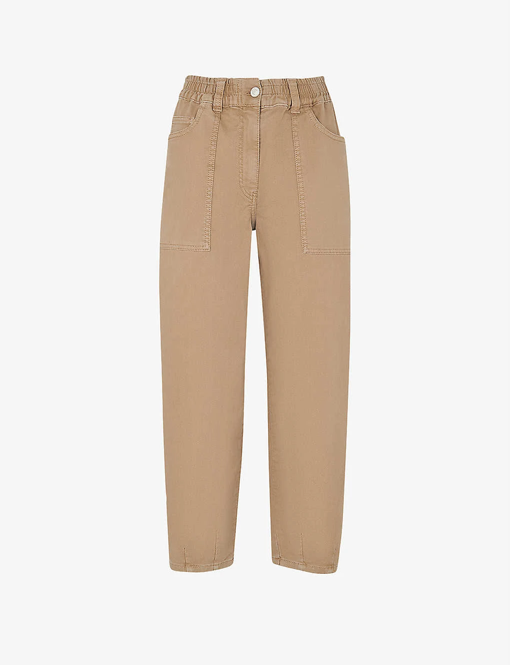 Whistles Tessa Cropped Mid-rise Cotton Trousers 1 Whistles Tessa Cropped Mid-rise Cotton Trousers